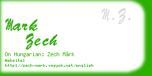 mark zech business card